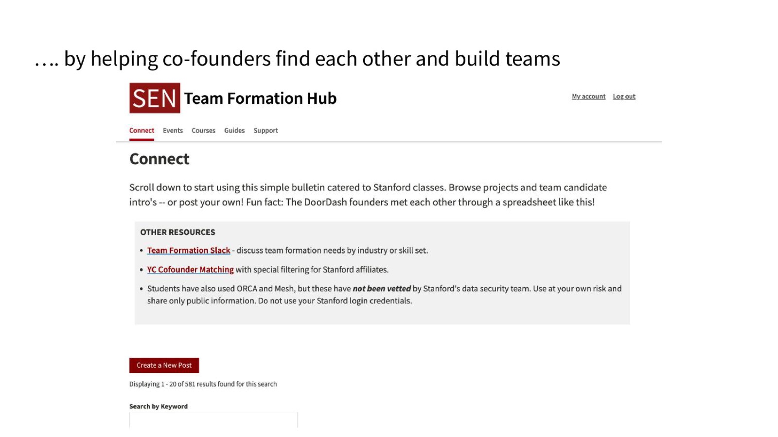 …by helping co-founders find each other and build teams