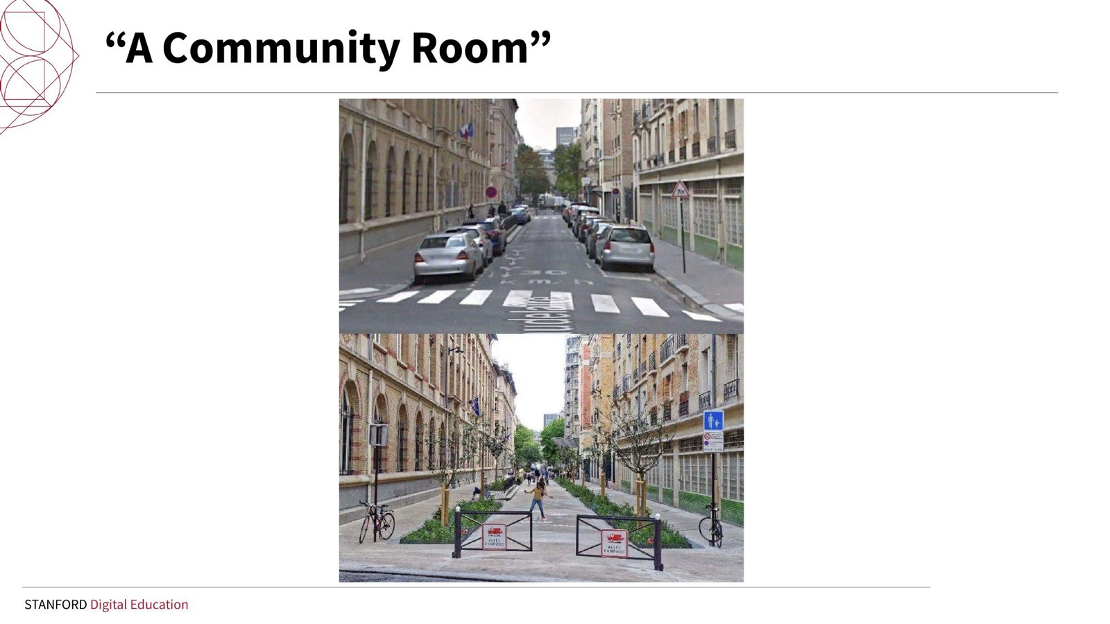 A community room: a street redesigned for people