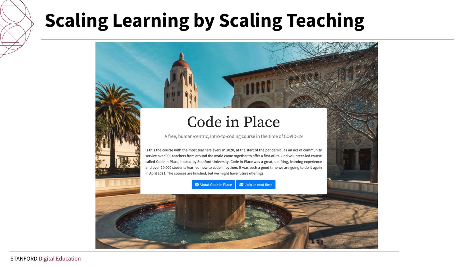 Scaling learning by scaling teaching