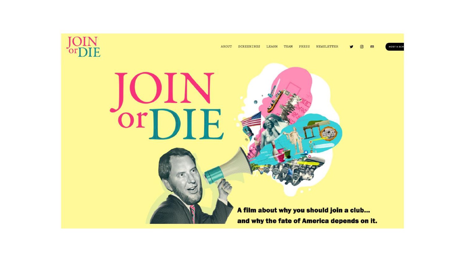 Join or Die: a film about why you should join a club — and why the fate of America depends on it